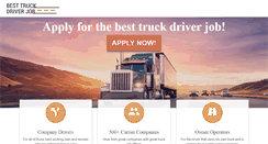 Desktop Screenshot of besttruckdriverjob.com