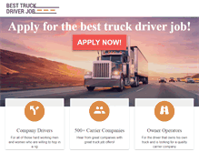 Tablet Screenshot of besttruckdriverjob.com